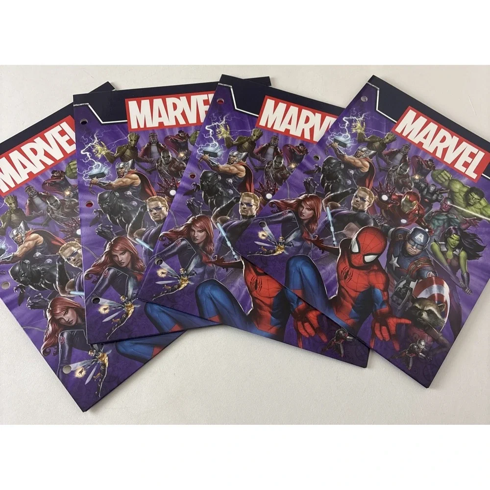 x4 Marvel Universe 2 Pocket Portfolio Folder, 3-Hole Punched for Binder new